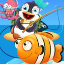 Baby Penguin Fishing 9 baby penguin fishing 1